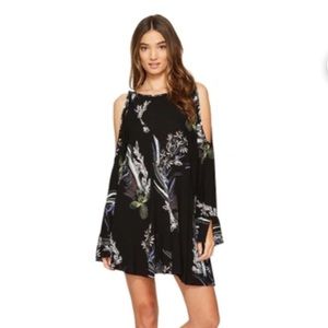 Free People cold shoulder long sleeve mini dress in size XS. Worn once.